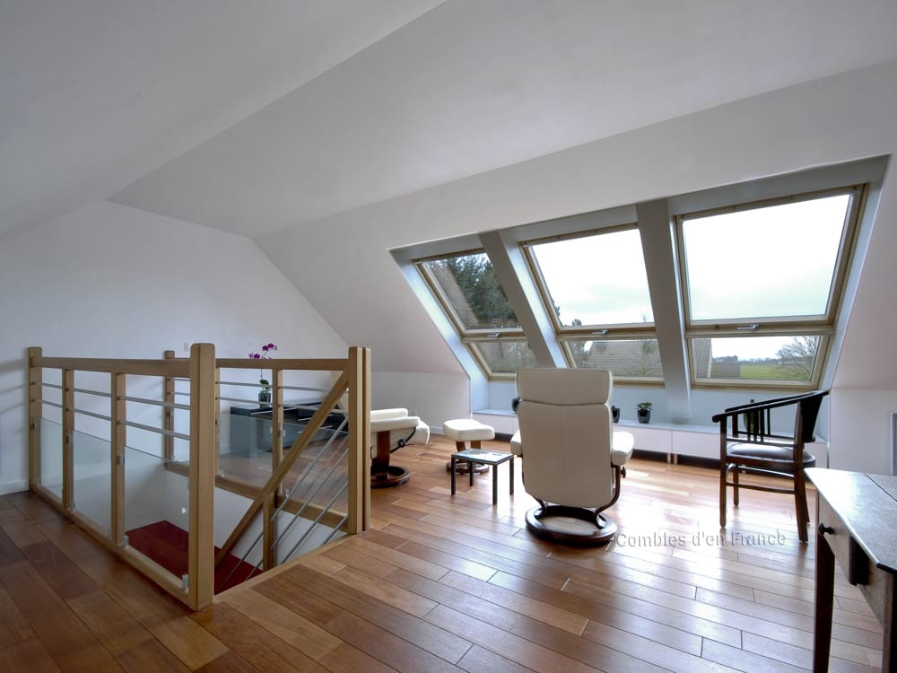 Aménagement de combles et grenier, gain de place, pièce supplémentaire à l'étage, maison Phenix à Auray, Vannes, Lorient, Morbihan (56).